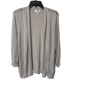 Dressbarn Open Front Cardigan Size XL Light Weight Soft Beige